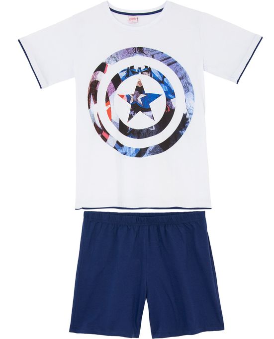 Pijama-Masculino-Marvel-Escudo-Capitao-America