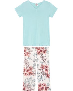 Pijama-Capri-Toque-Viscolycra-Floral