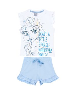 Pijama-Curto-Infantil-Feminino-Disney-Frozen-Algodao