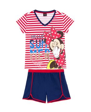 Pijama-Juvenil-Feminino-Disney-Algodao-Minnie-Listras