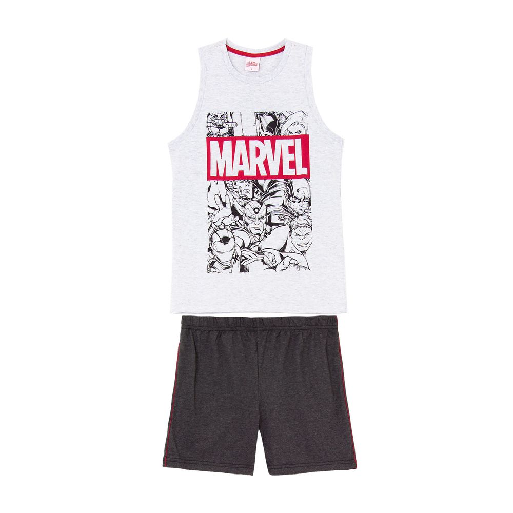 Pijama-Juvenil-Masculino-Marvel-Regata-Algodao-Herois