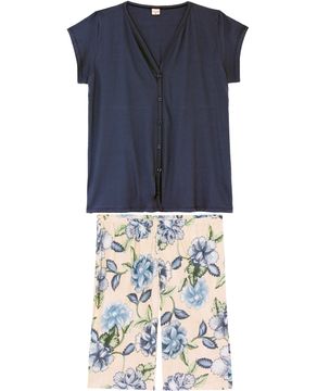 Pijama-Capri-Plus-Size-Lua-Encantada-Aberto-Floral