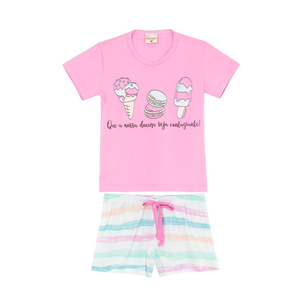 Pijama-Infantil-Feminino-Lua-Encantada-Algodao-Sorvetes