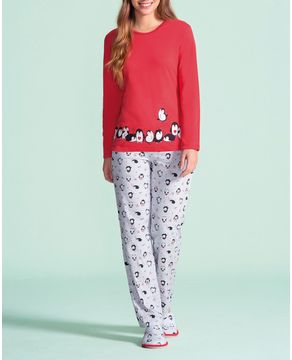 Pijama-Feminino-Longo-Lua-Encantada-Algodao-Pinguim