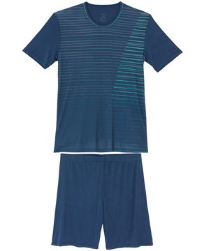 Pijama-Masculino-Curto-Recco-Microfibra-Amni-Listras