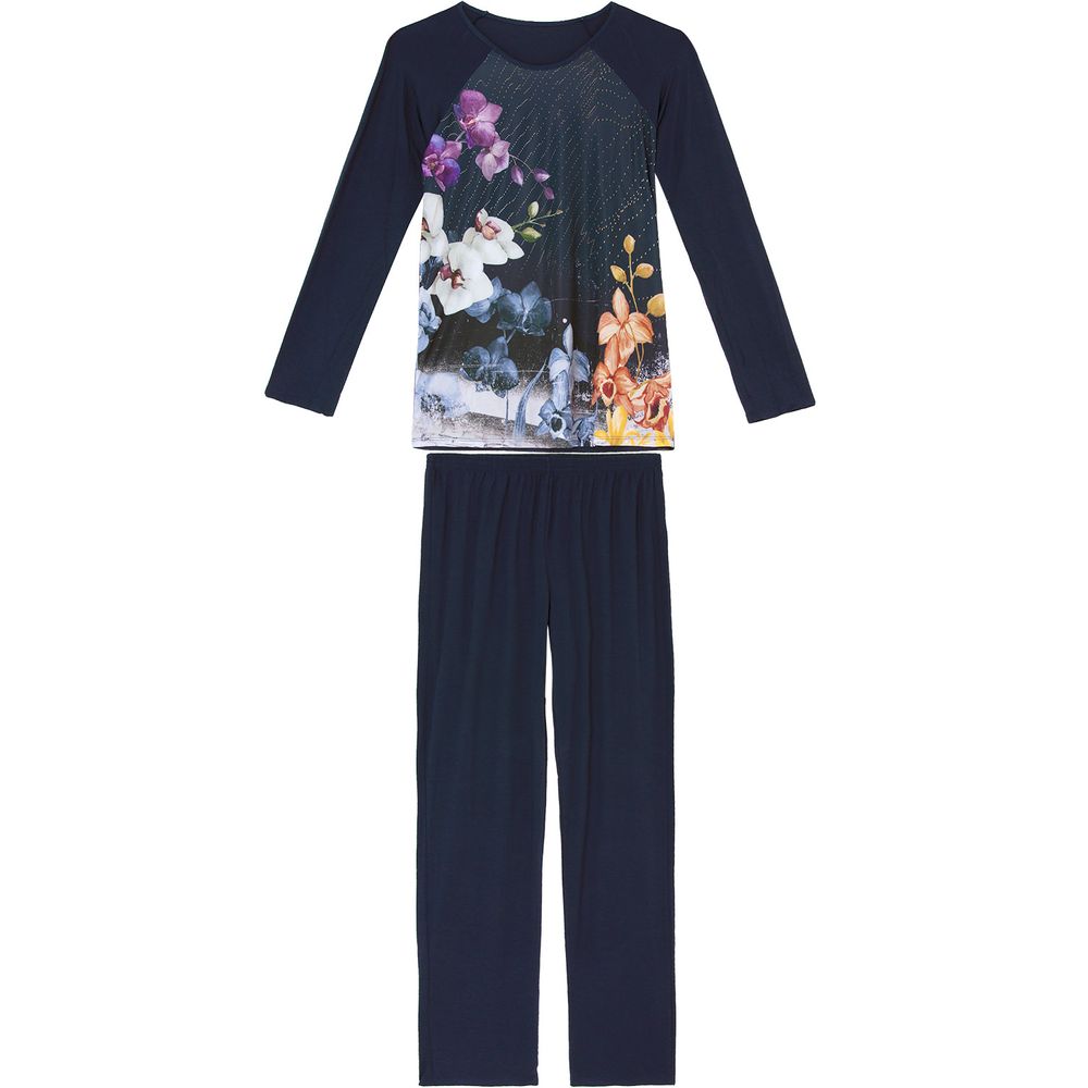Pijama-Plus-Size-Feminino-Recco-Viscolycra-Floral