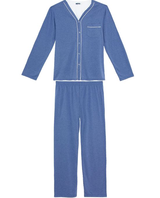 Pijama-Longo-Masculino-Aberto-Lua-Cheia-Malha-Mescla