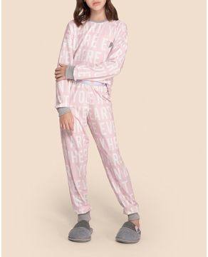 Pijama-Infantil-Feminino-Lua-Lua-Cotton-Punho-Letras
