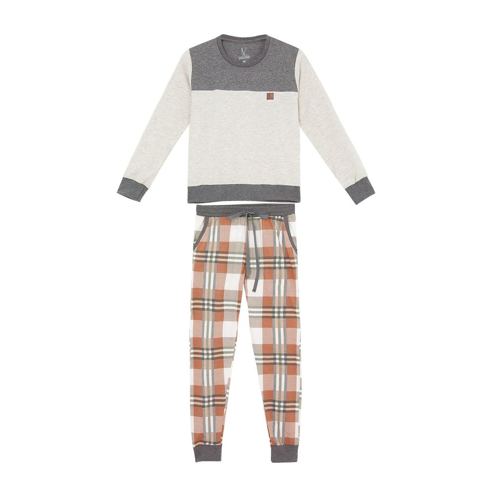 Pijama-Infantil-Masculino-Lua-Lua-Calca-Xadrez