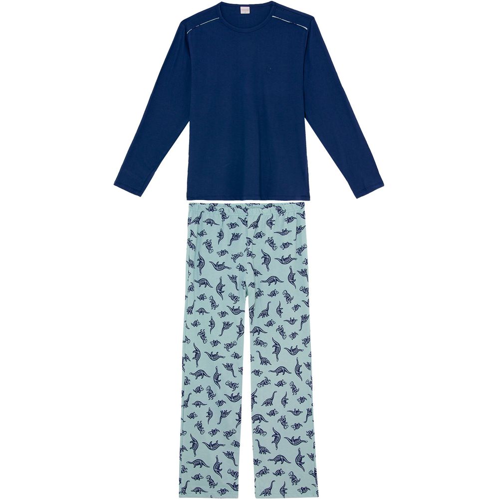 Pijama-Masculino-Lua-Encantada-Algodao-Dinossauros