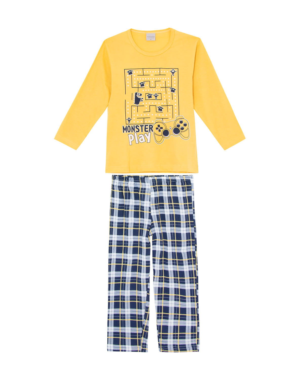 Pijama Infantil Masculino Lua Encantada Pac-Man | Online - PijamaOnline