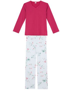 Pijama-Feminino-Lua-Encantada-Moletinho-Calca-Floral