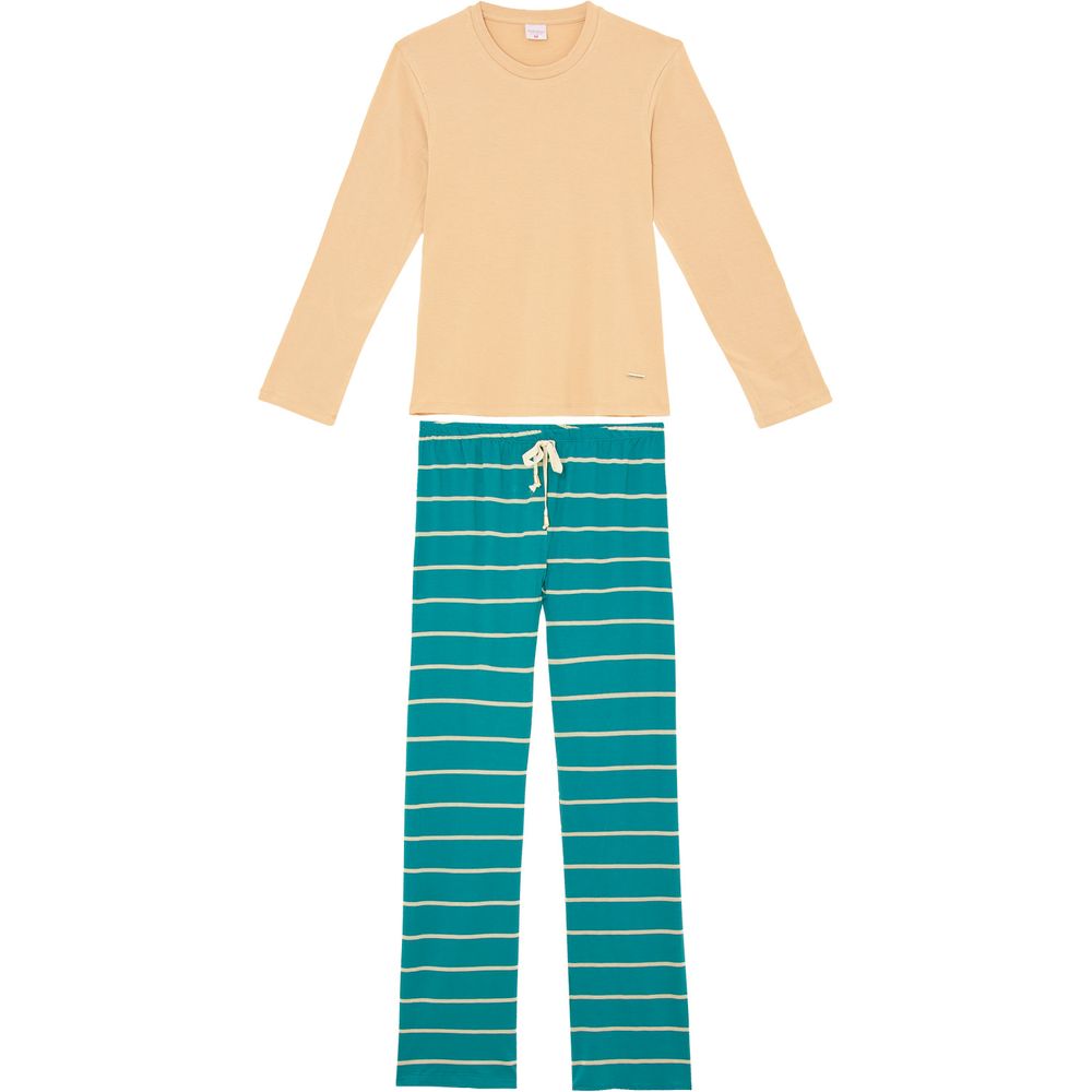 Pijama-Feminino-Lua-Encantada-Modal-Calca-Listras