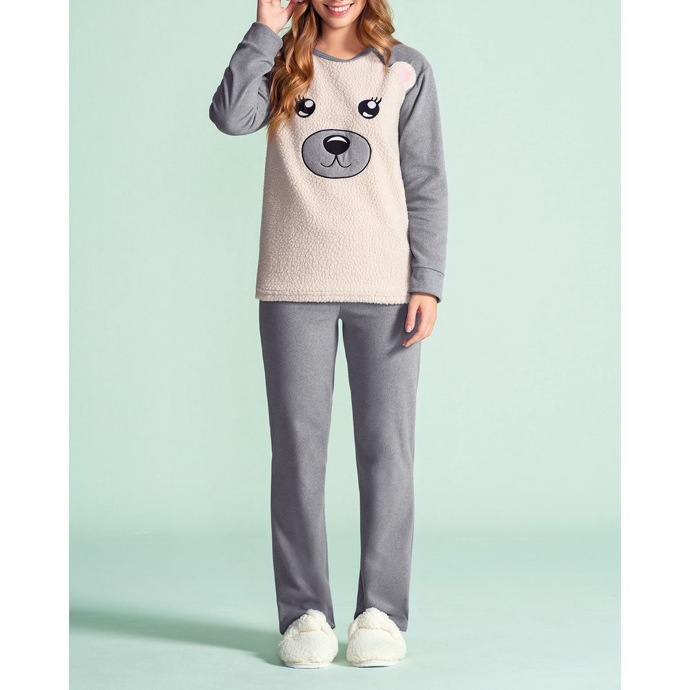 Pijama-Feminino-Lua-Encantada-Soft-Urso-Peluciado