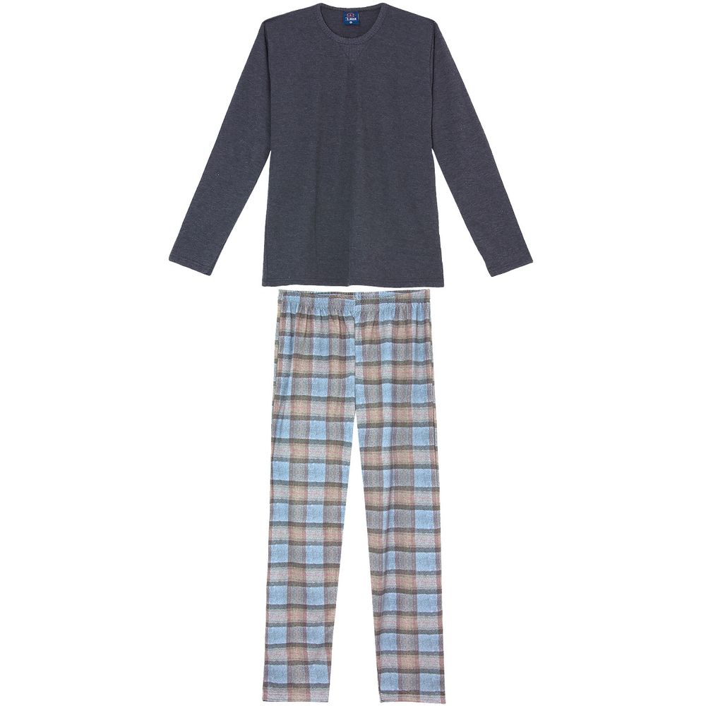 Pijama-Masculino-Toque-Molecotton-Calca-Xadrez