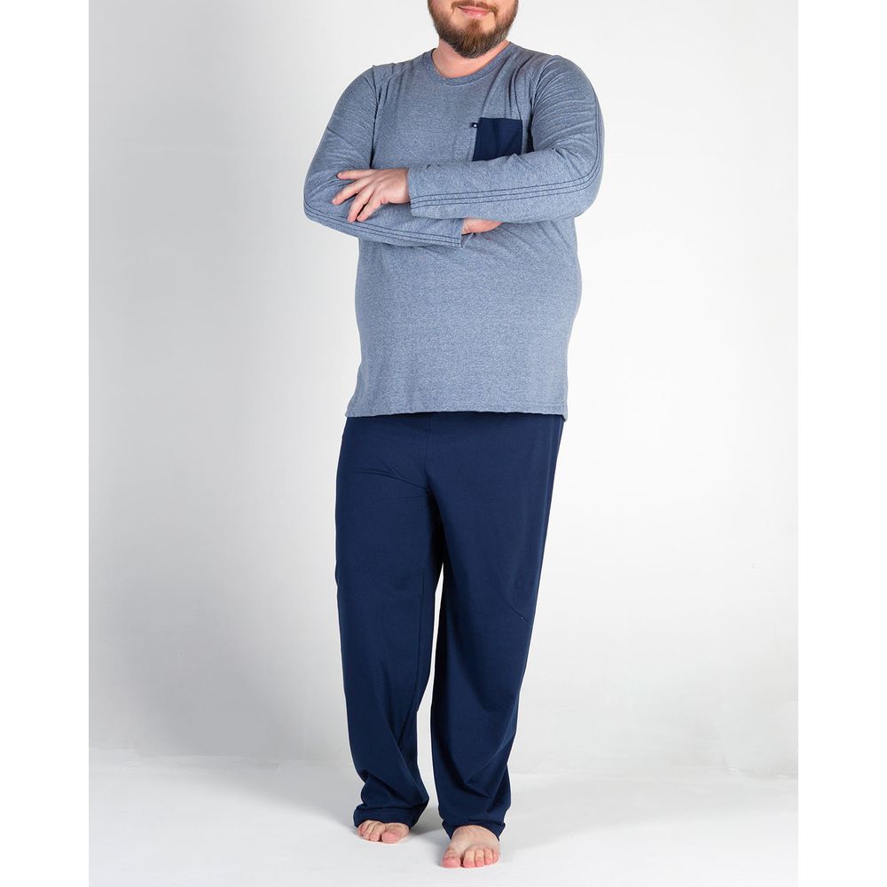 Pijama-Plus-Size-Masculino-Longo-Toque-Algodao-Bolso