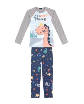 Pijama-Infantil-Feminino-Toque-Malha-Dinossauro