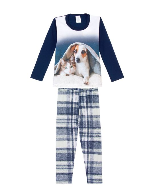 Pijama-Infantil-Feminino-Toque-Moletinho-Cachorro