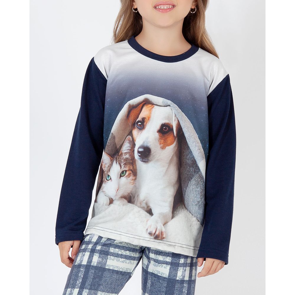 Pijama-Infantil-Feminino-Toque-Moletinho-Cachorro