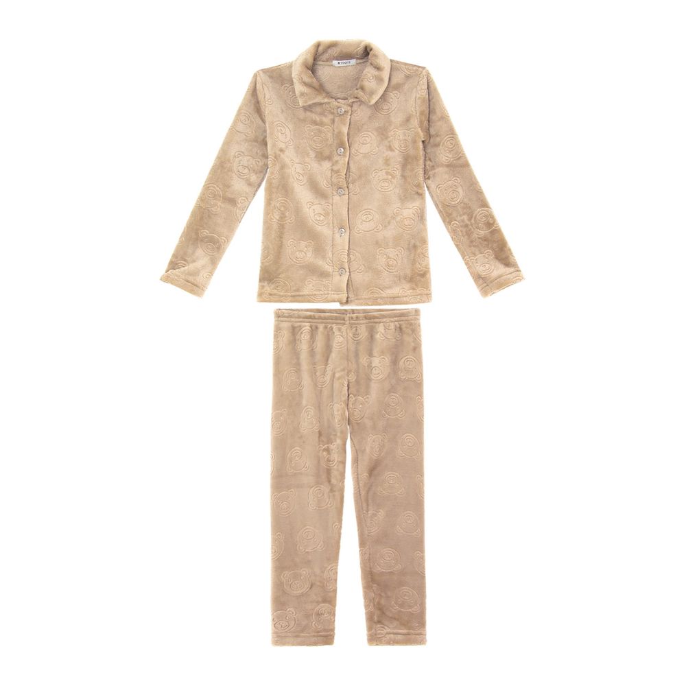 Pijama-Infantil-Feminino-Aberto-Toque-Fleece-Ursos