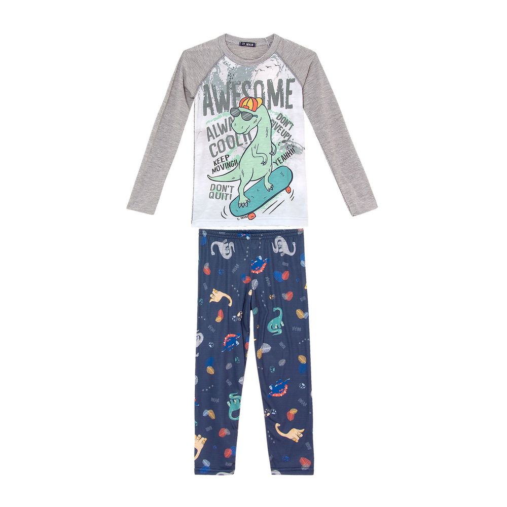 Pijama-Infantil-Masculino-Toque-Malha-Dinossauro