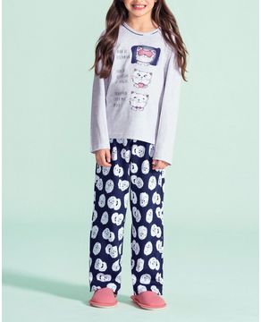 Pijama-Infantil-Feminino-Lua-Encantada-Algodao-Gatos