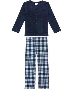 Pijama-Masculino-Aberto-Any-Any-Soft-Calca-Xadrez