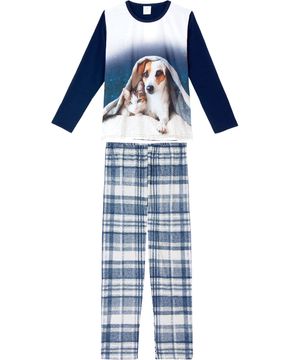 Pijama-Feminino-Toque-Moletinho-Flanelado-Cachorro