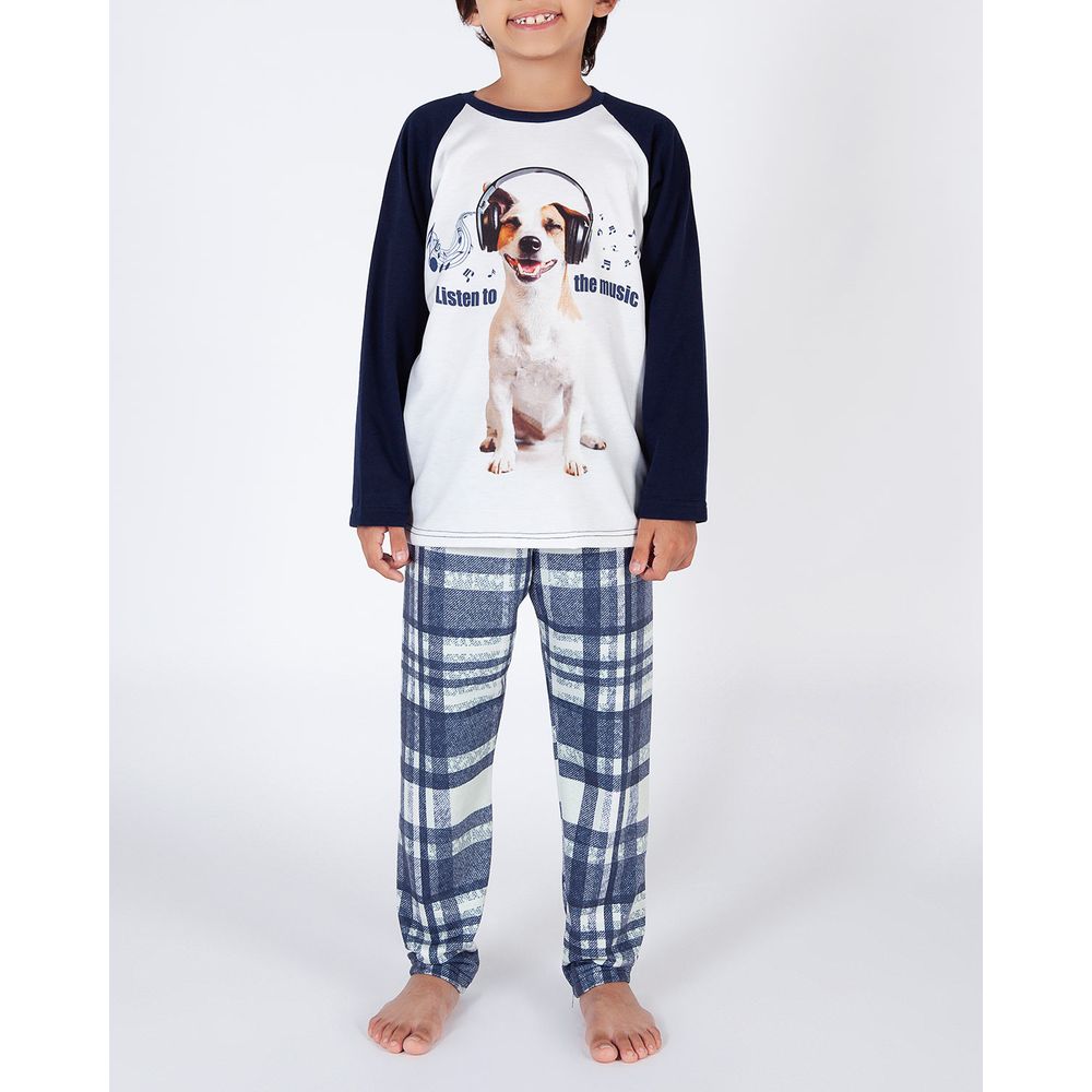 Pijama-Infantil-Masculino-Toque-Flanelado-Cachorro