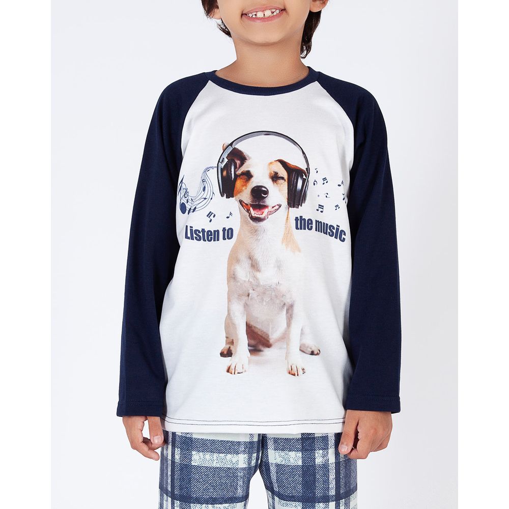 Pijama-Infantil-Masculino-Toque-Flanelado-Cachorro
