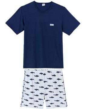 Pijama-Masculino-Curto-Lua-Encantada-Algodao-Tubarao