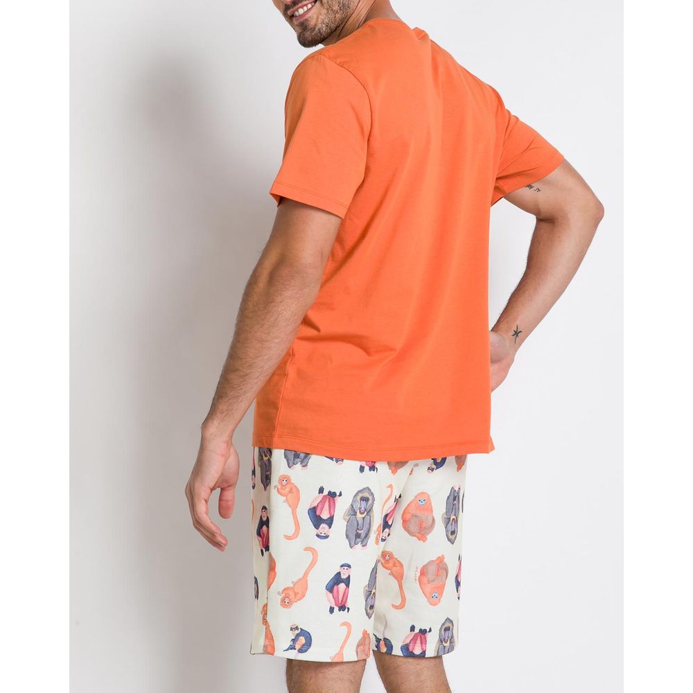 Pijama-Masculino-Curto-Acuo-100--Algodao-Macacos