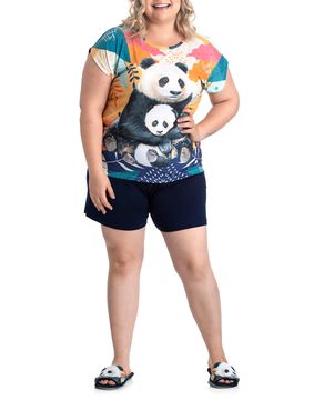Pijama-Plus-Size-Feminino-Curto-Toque-Viscolycra-Pandas
