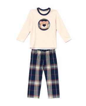 Pijama-Infantil-Feminino-Recco-Moletinho-Flanelado-Urso