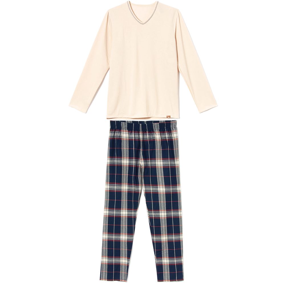 Pijama-Masculino-Recco-Moletinho-Flanelado-Xadrez