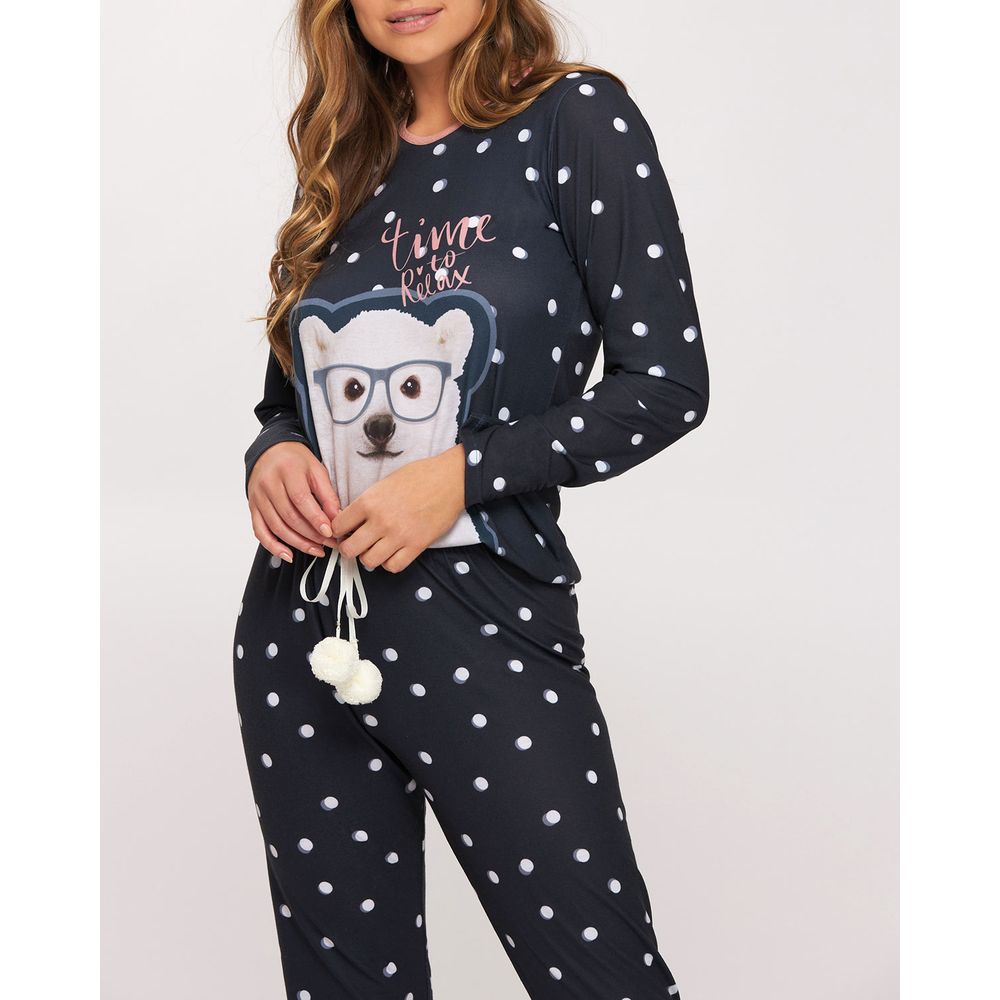 Pijama-Feminino-Recco-Visco-Dry-Urso-Polar