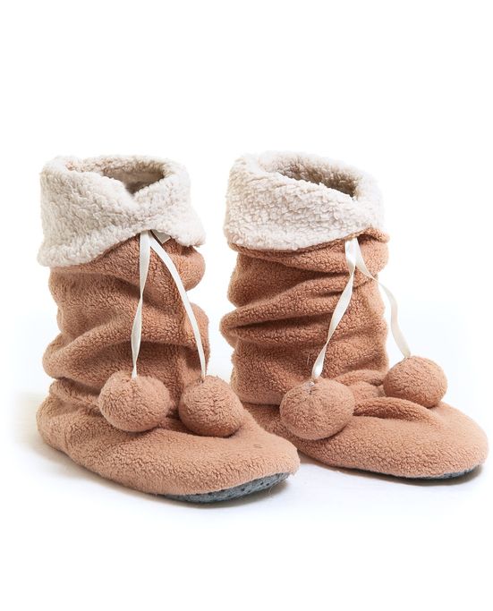 Bota-Meia-Recco-Pelo-Comfy-Pompom-Antiderrapante Bota-Meia-Recco-Pelo-Comfy-Pompom-Antiderrapante