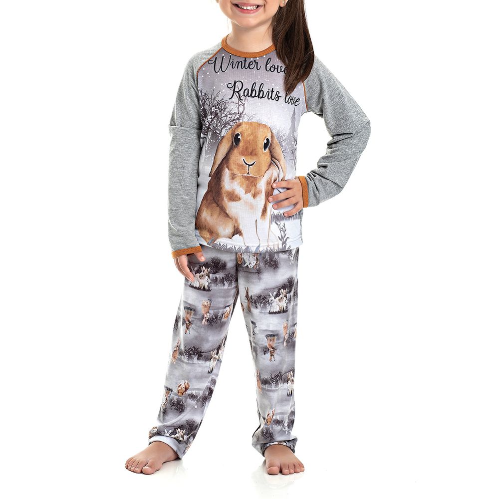 Pijama-Infantil-Feminino-Toque-Poliplex-Coelhos