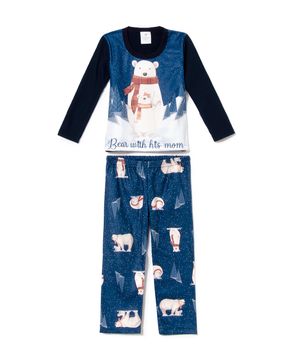 Pijama-Infantil-Feminino-Toque-Soft-Urso-Polar