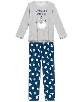Pijama-Feminino-Lua-Cheia-Flanelado-Carneiro-Peluciado