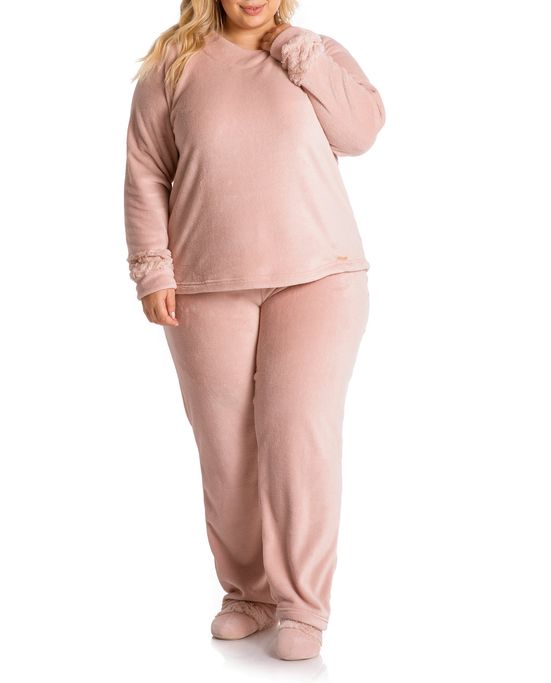 Pijama Plus Size Feminino Daniela Tombini Fleece