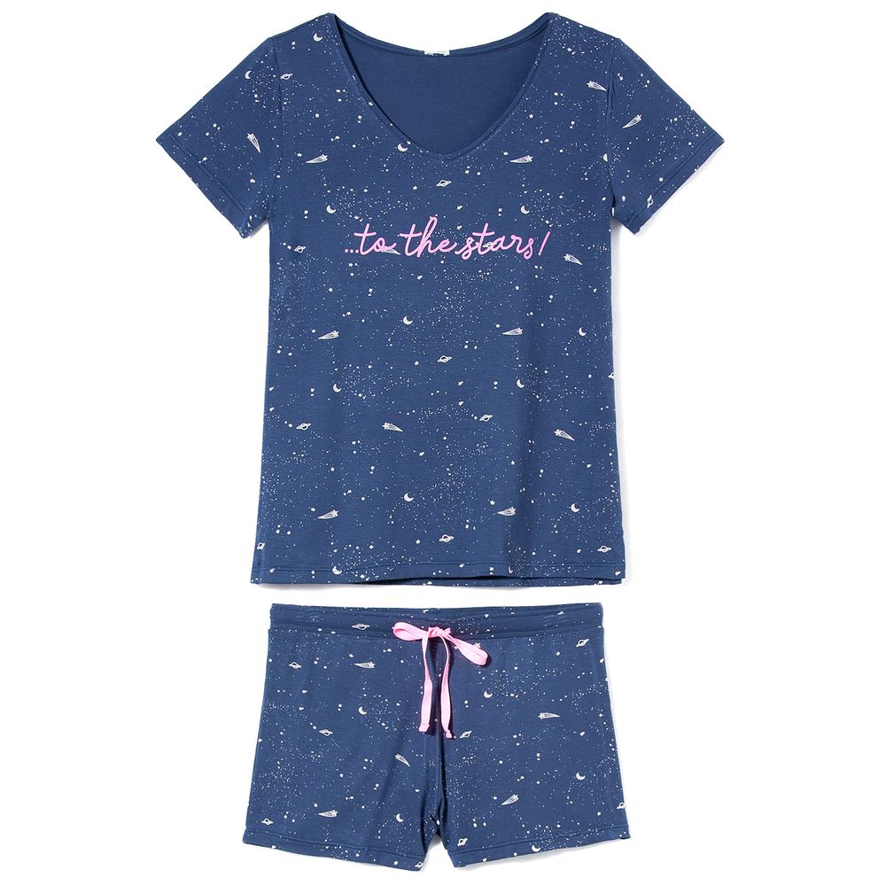 Pijama-Feminino-Curto-Any-Any-Viscolycra-Estrelas