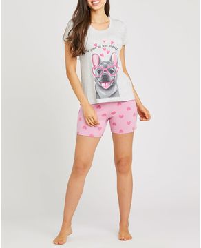 Pijama-Feminino-Curto-Any-Any-Viscolycra-Bulldog