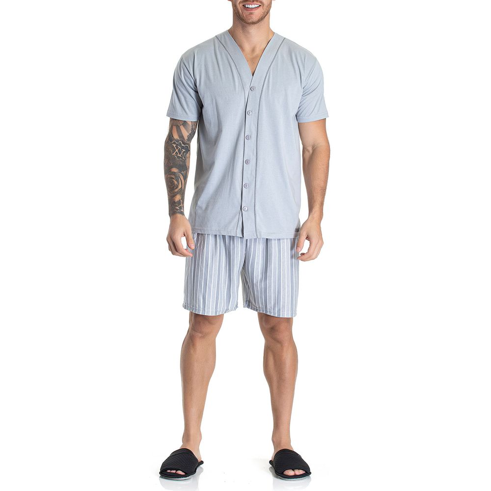 Pijama-Aberto-Masculino-Toque-Algodao-Short-Listras