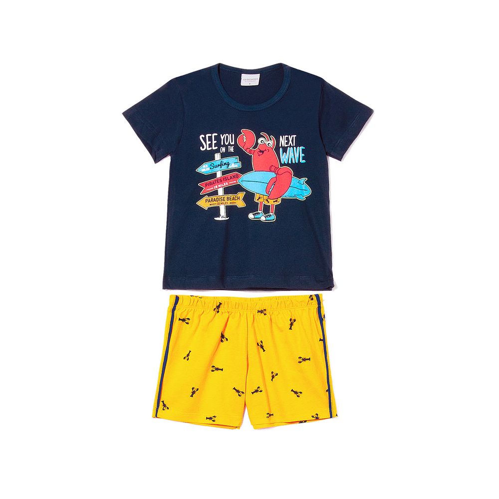 Pijama-Infantil-Masculino-Lua-Encantada-Algodao-Lagosta