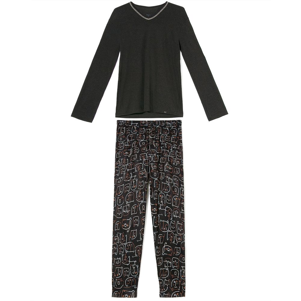 Pijama-Masculino-Recco-Visco-Calca-Flanelada-Ursos