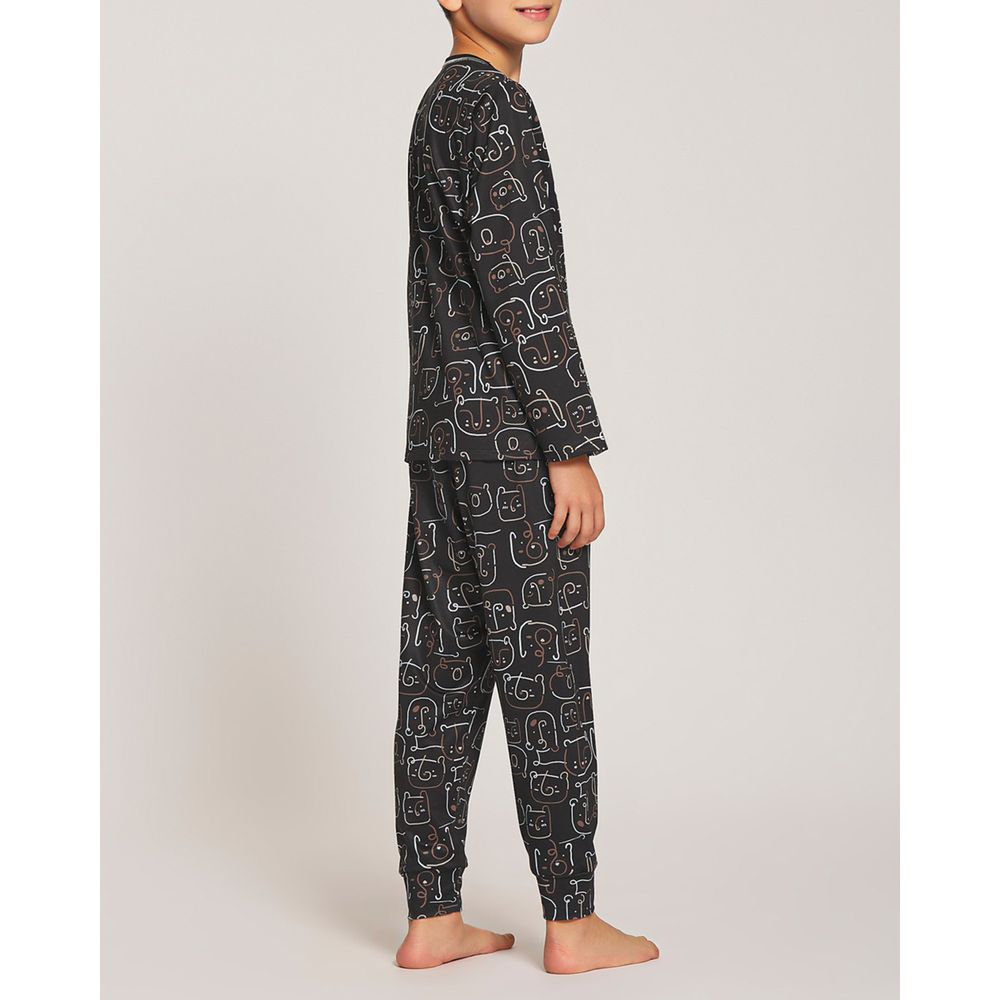 Pijama-Infantil-Masculino-Recco-Flanelado-Ursos