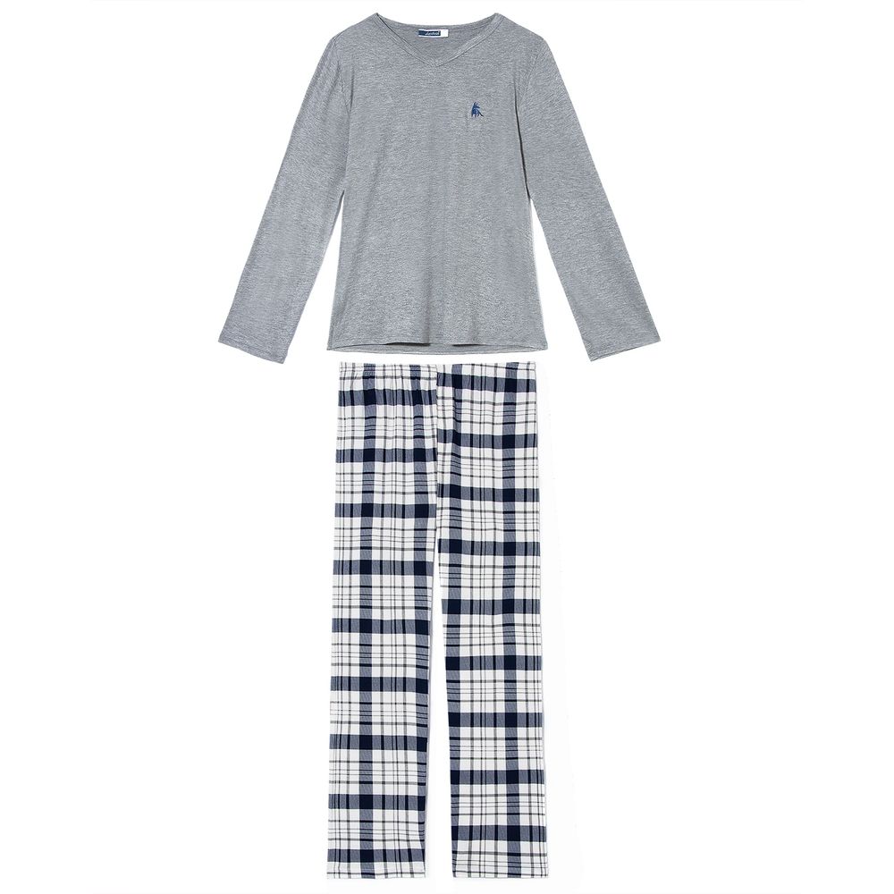 Pijama-Masculino-Lua-Cheia-Viscolycra-Calca-Xadrez