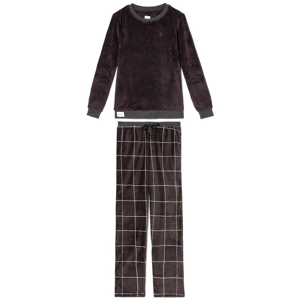 Pijama-Masculino-Lua-Lua-Soft-Fleece-Quadriculado