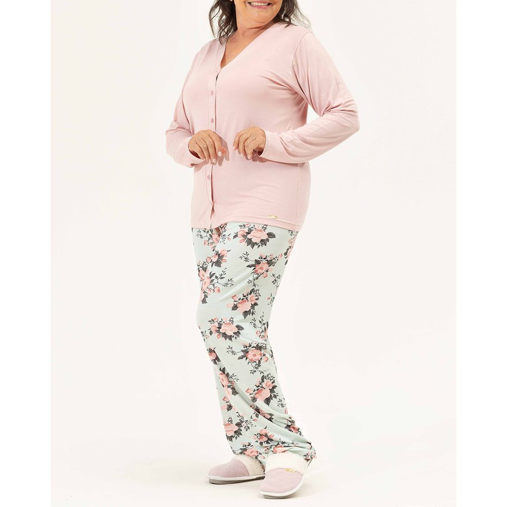 Pijama-Americano-Toque-Viscolycra-Floral